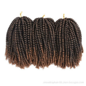 nubian spring twist 8" fiber crochet braiding hair products private label wholesale synthetic hair braids